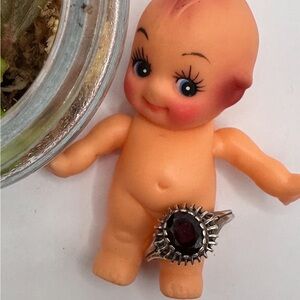 ♥️🍓Vintage Garnet and Sterling Ring🍓♥️